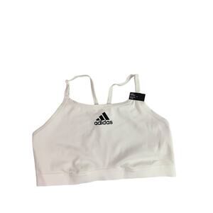 2X Adidas New Aeroreact Training Light Support 3 Stripes Bra HC7833